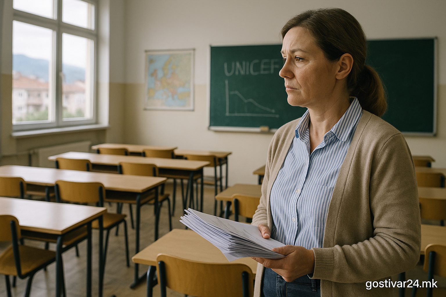 UNICEF, Kuzey Makedonya'da Öğrenci Sayısındaki Düşüş Nedeniyle Öğretmenlere Yatırım Çağrısı Yaptı