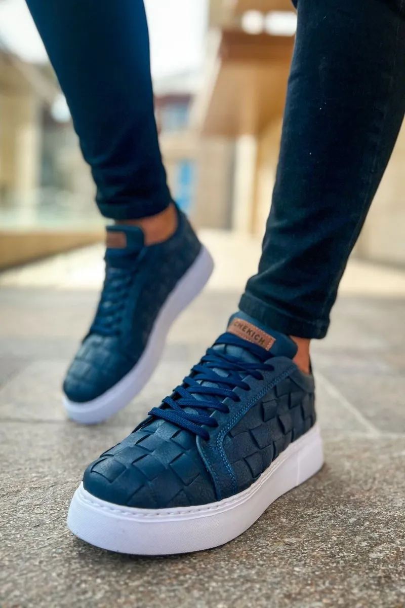 CH209-VIMINI-OBT - CH209 - Navy & Blanc Woven — ТЕГЕТ Машки чевли