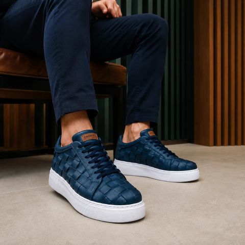 CH209 - Navy & Blanc Woven — ТЕГЕТ